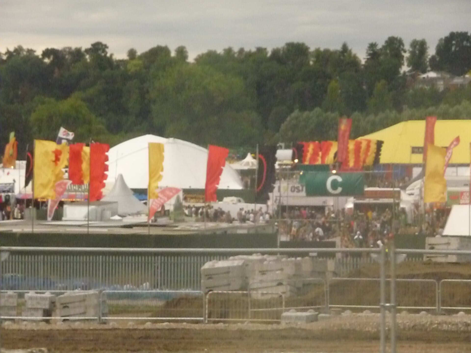 Reading Festival site with tents and festival structures in the field