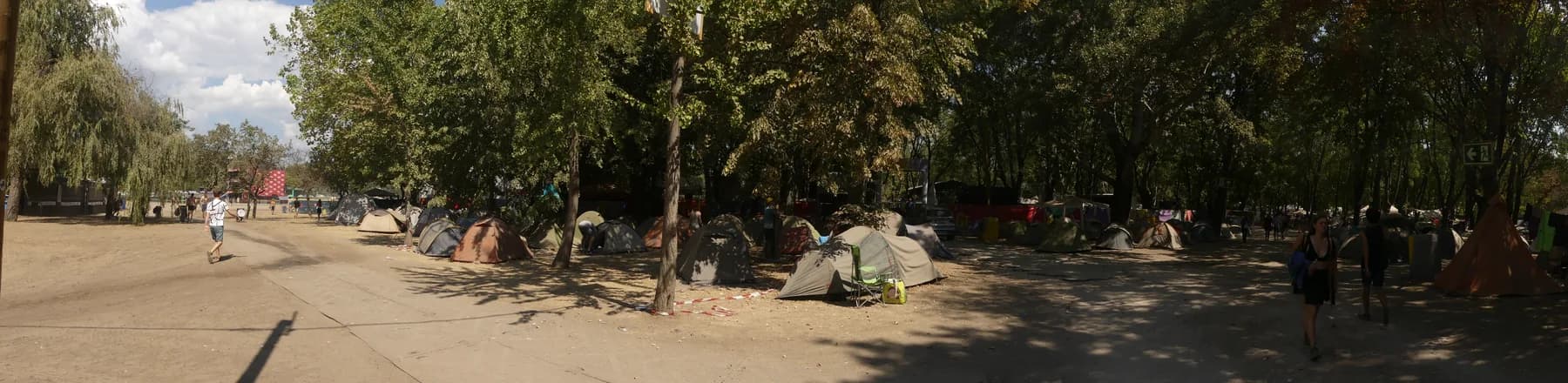 A wide daytime view across Sziget Festival 2022 in Budapest