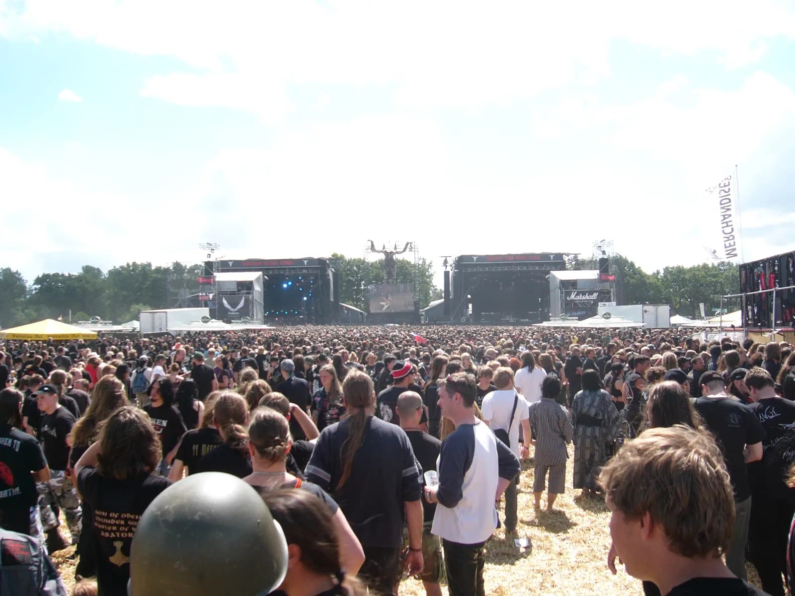 The two main stages at Wacken Open Air during a 2007 concert