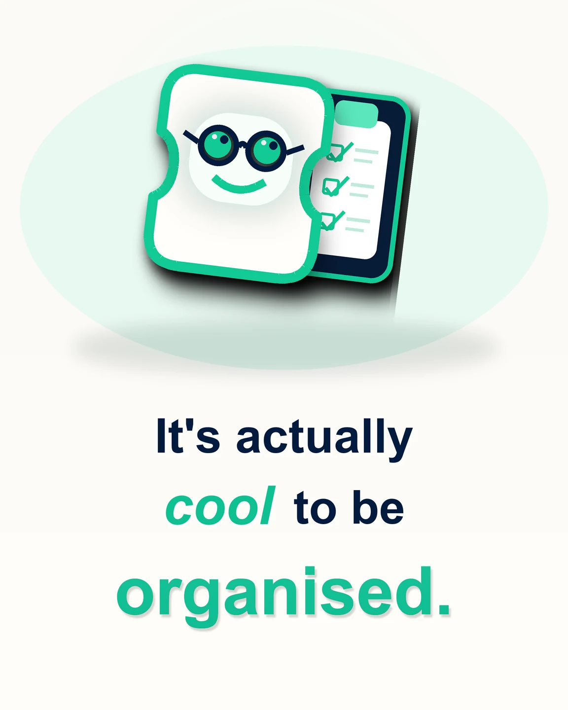 TicketSquad poster art reading: It is actually cool to be organised.